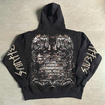 Savage Thorn Vintage Graphic Washed Hoodie