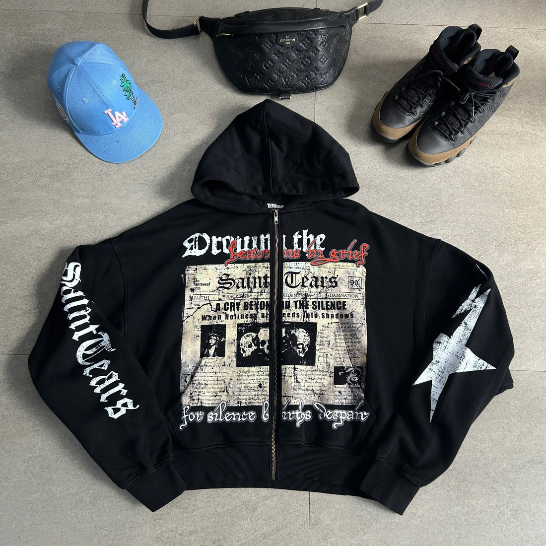 American Y2K New Hip Hop Trend Zipper Hoodie