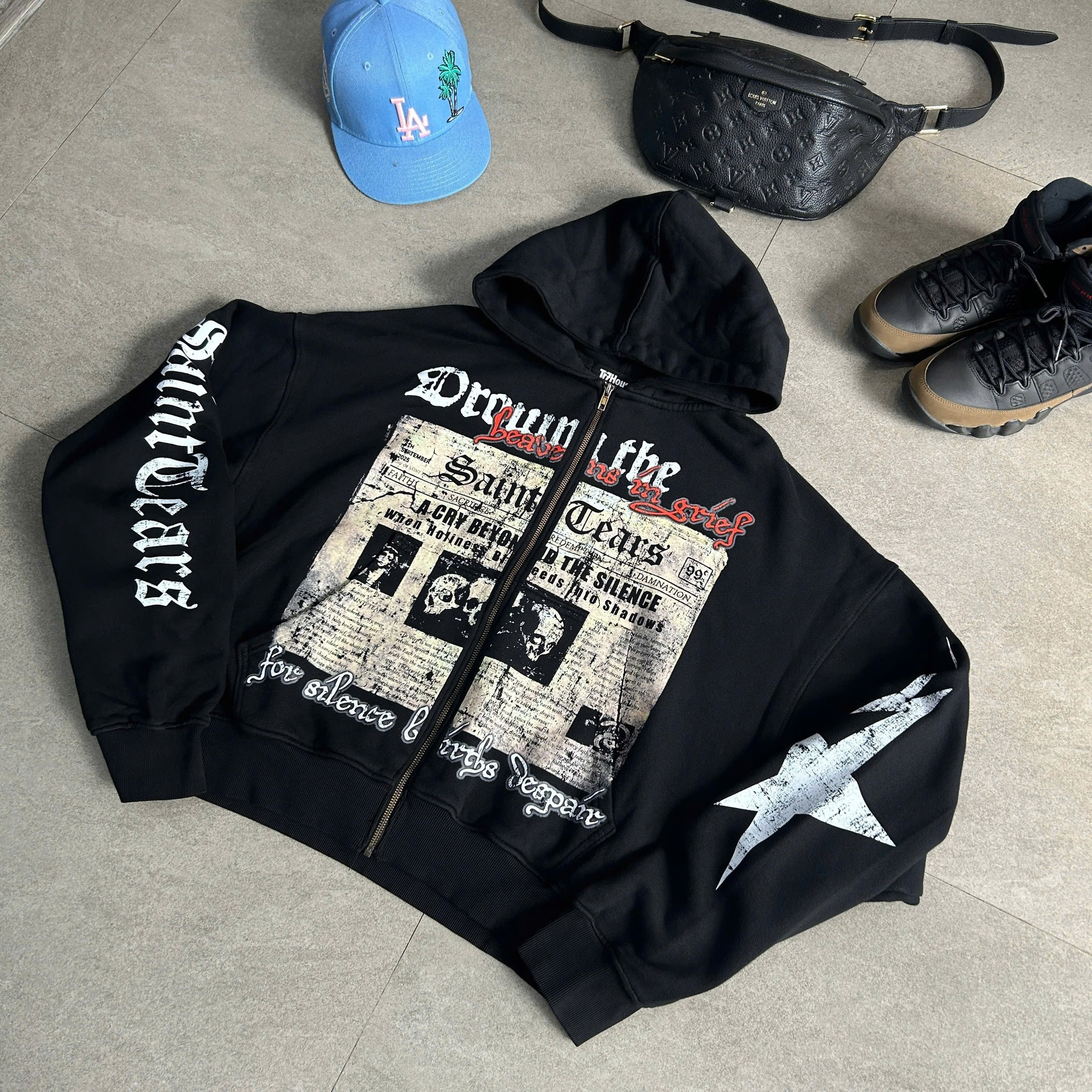 American Y2K New Hip Hop Trend Zipper Hoodie