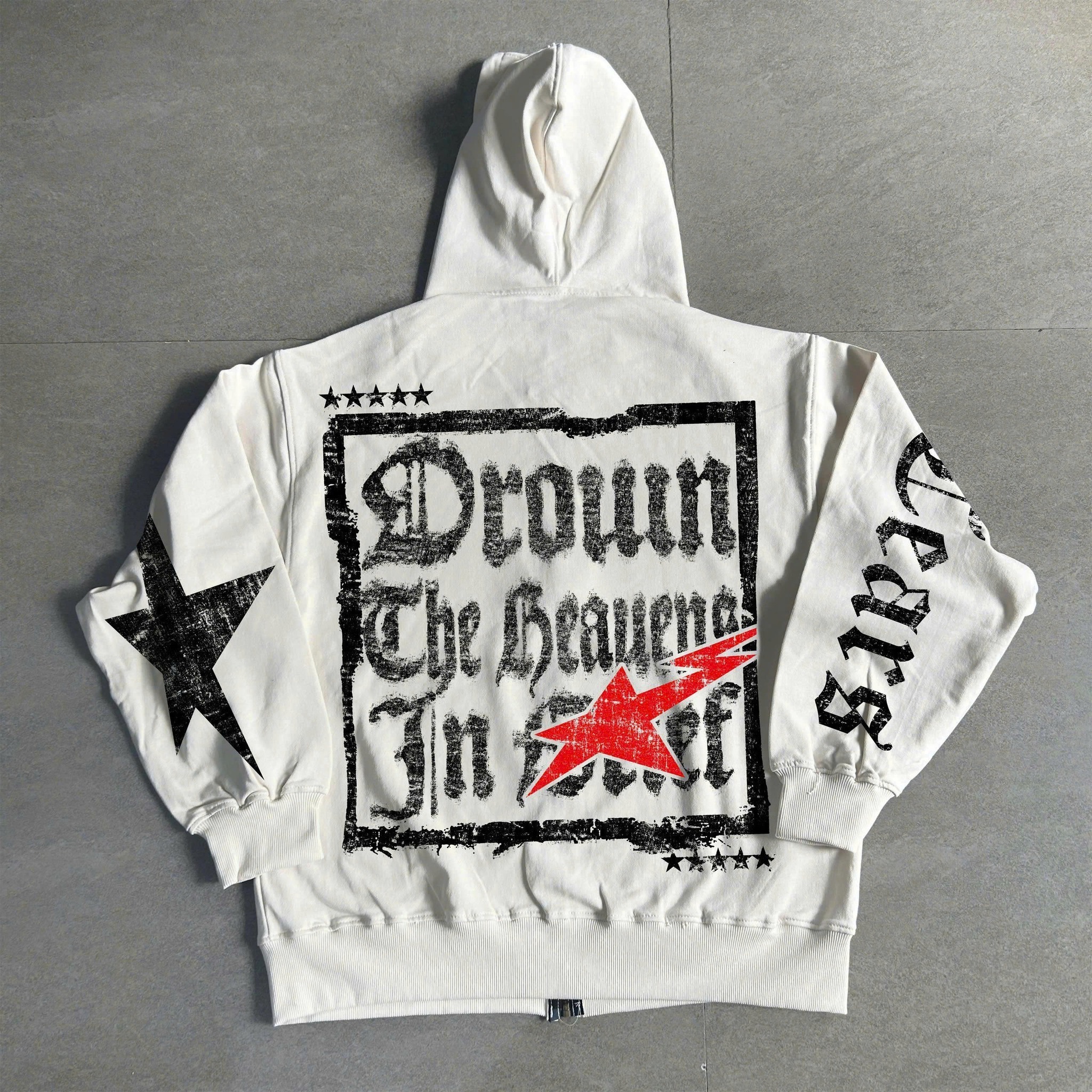 American Y2K New Hip Hop Trend Zipper Hoodie