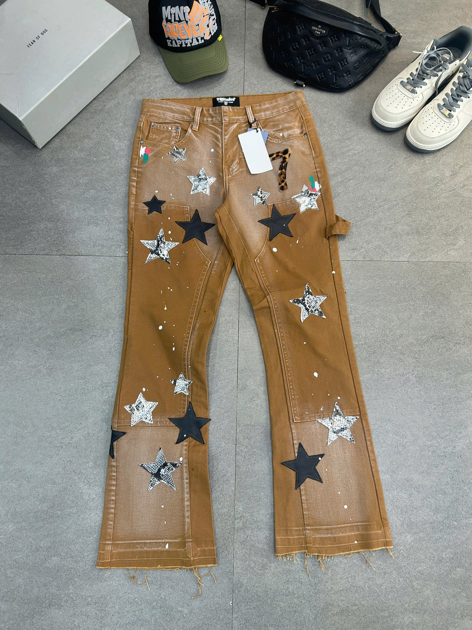 Brown Cowboy Star Jeans