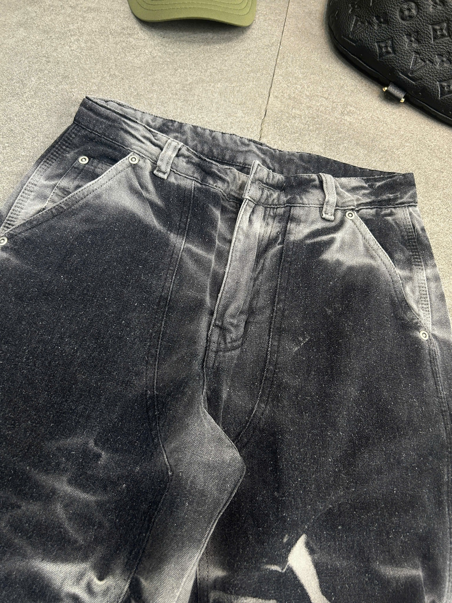Black And White Ripped Jeans