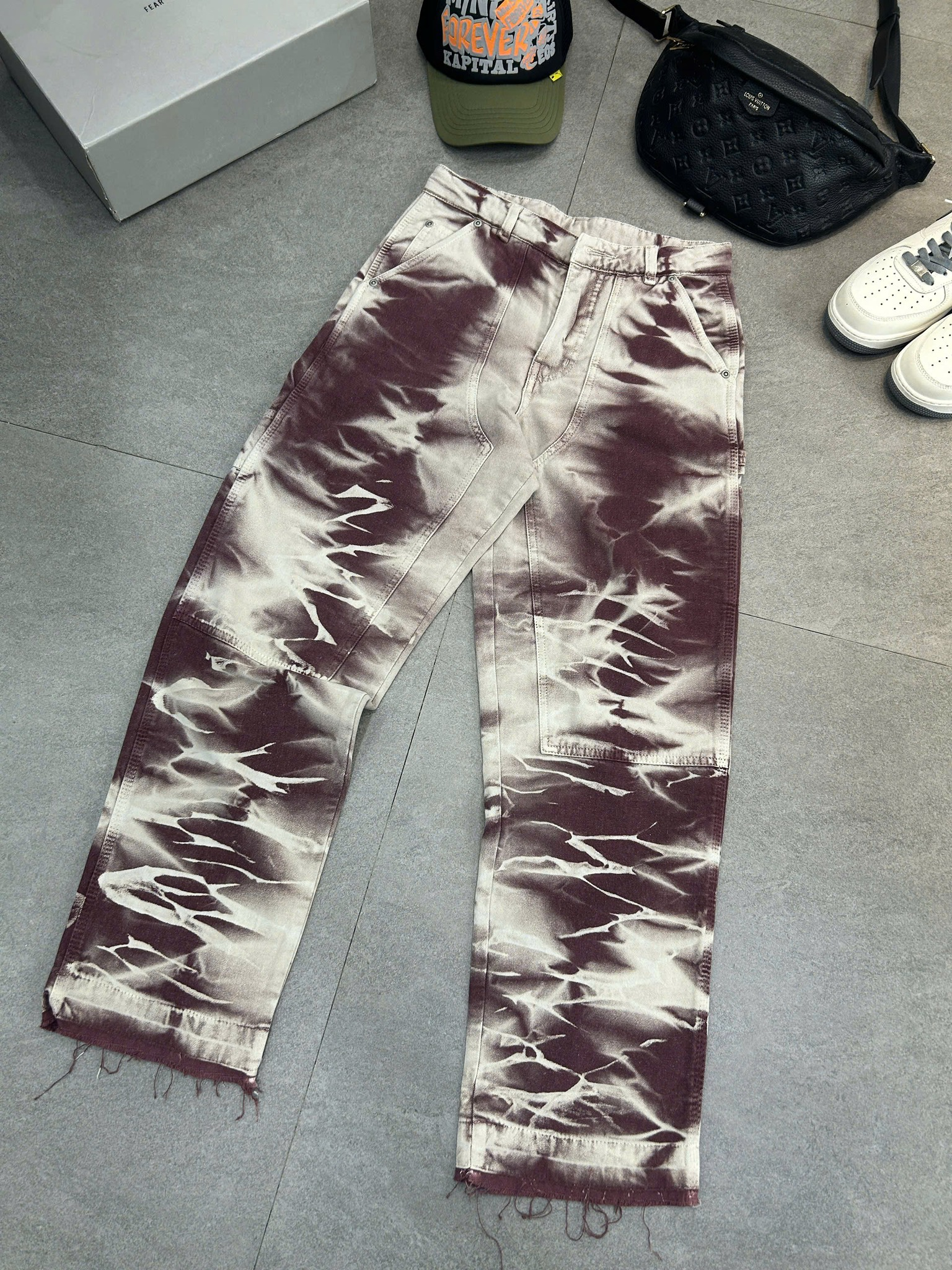 Black And White Ripped Jeans