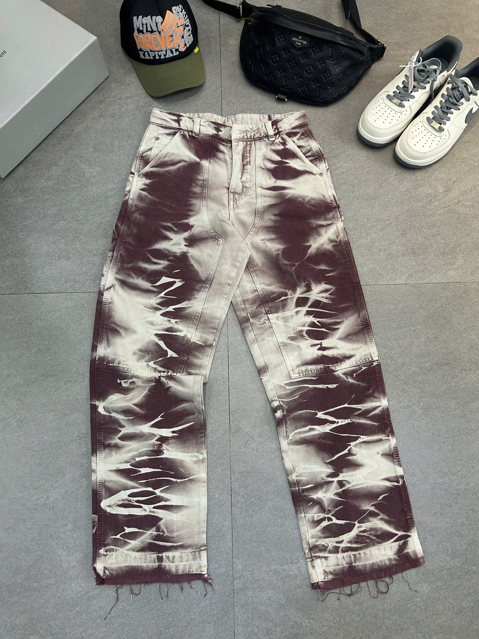 Black And White Ripped Jeans