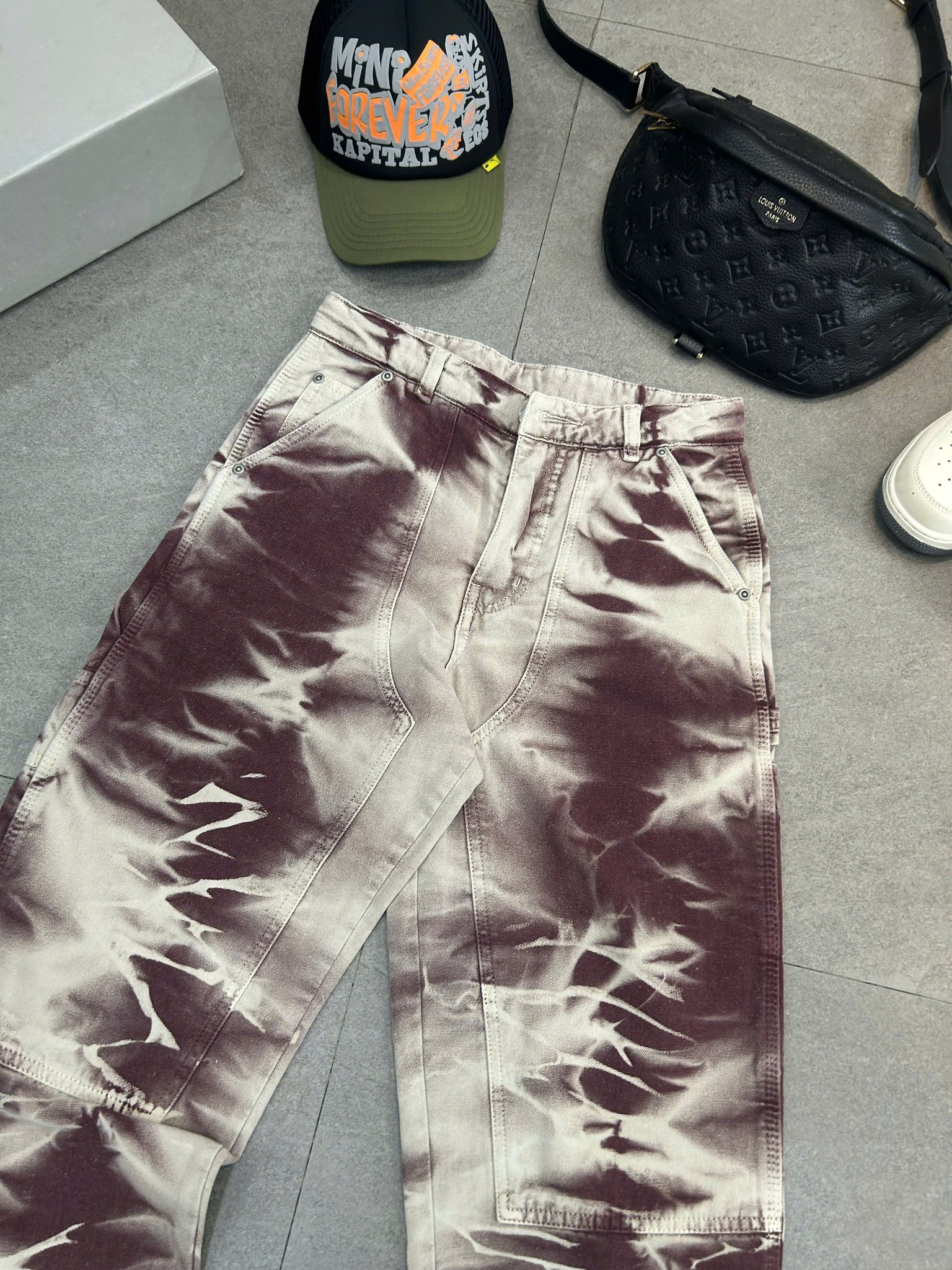 Black And White Ripped Jeans