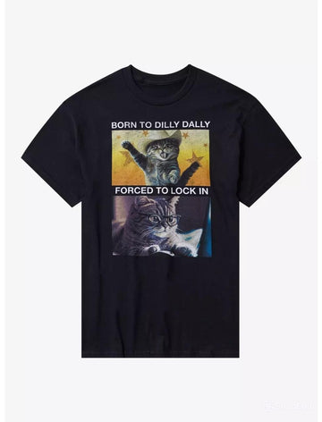 Dilly Dally & Lock In Cat T-Shirt