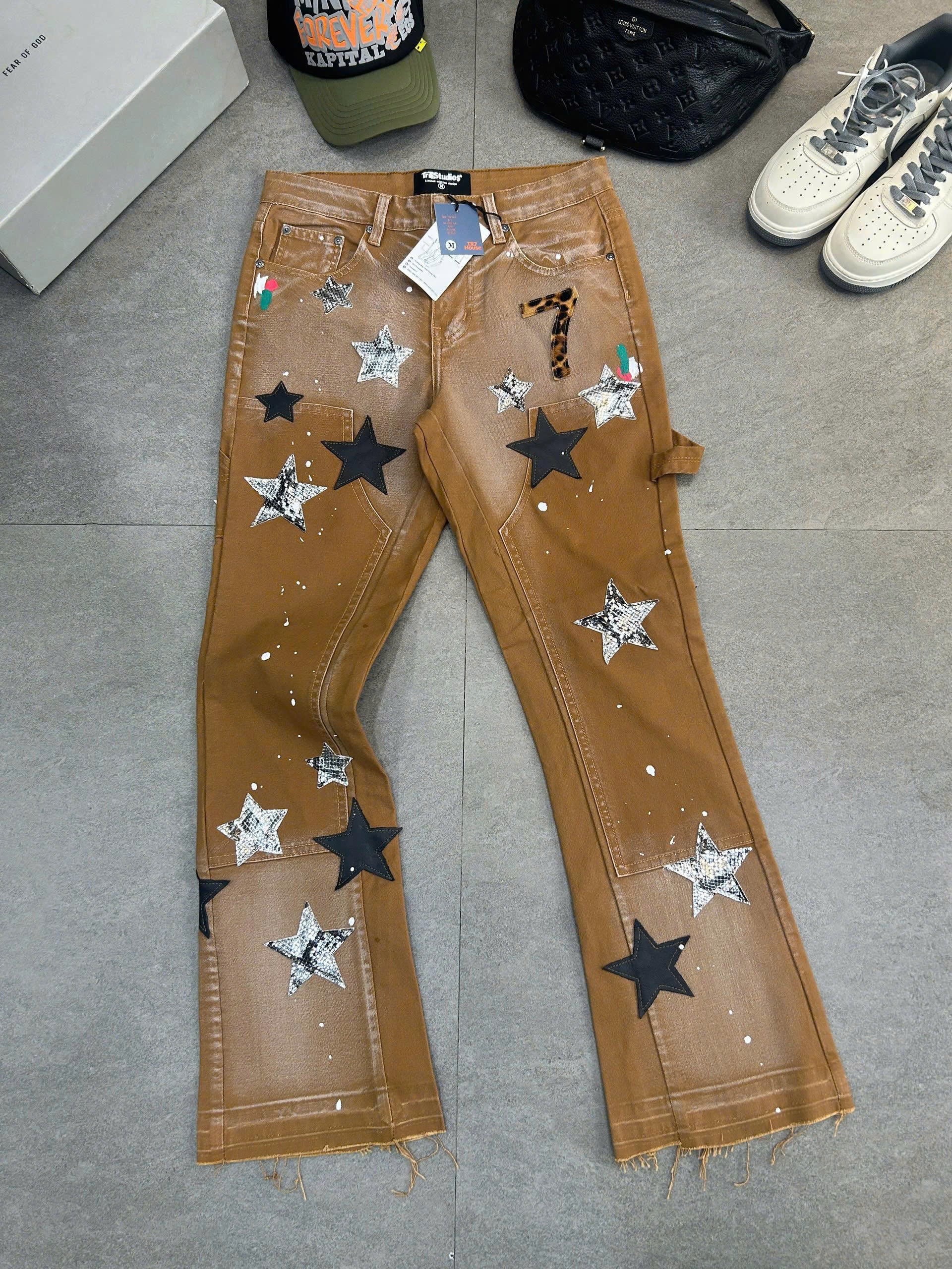 Brown Cowboy Star Jeans