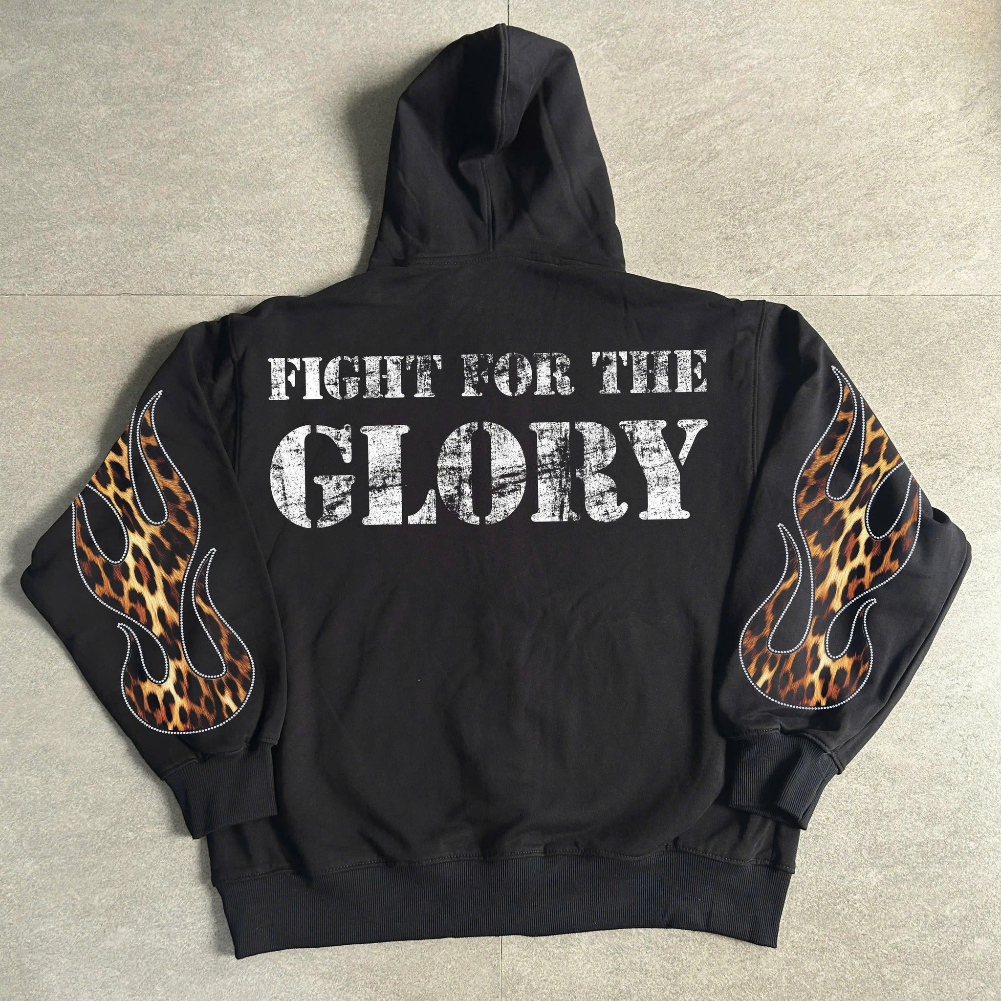 Fight For The Glory Graphic Print Pullover Hoodie