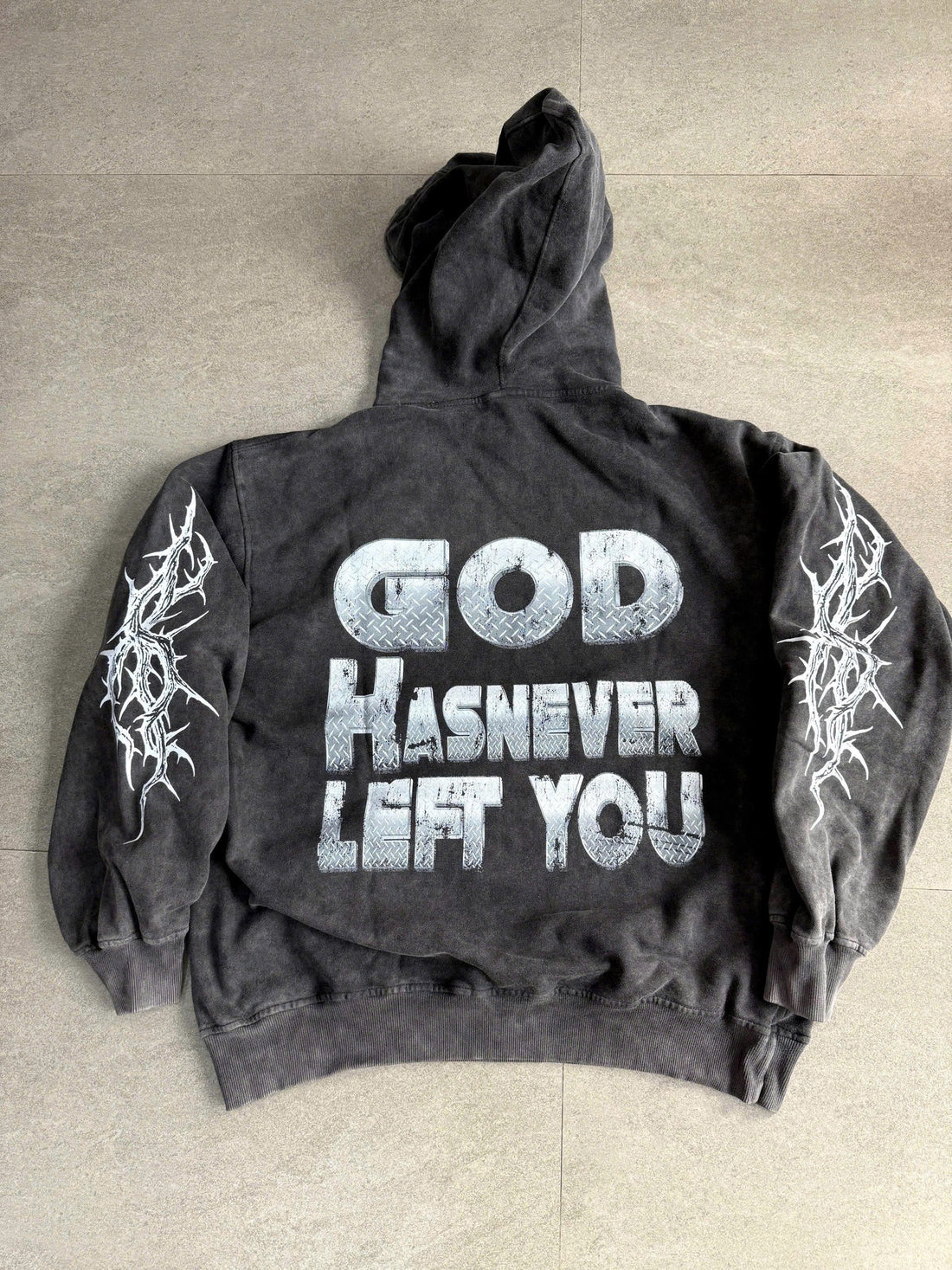 God Hasnever Left You Washed Hoodie