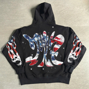 TR7 America Flag Ziper Hoodies